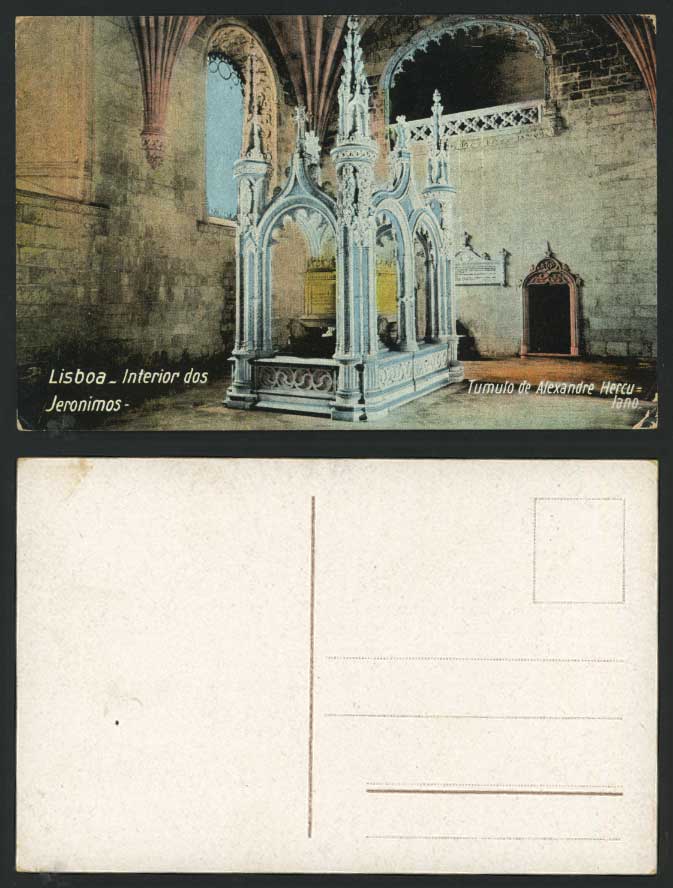 Portugal Old Postcard JERONIMOS Alexandre Herculano Tomb