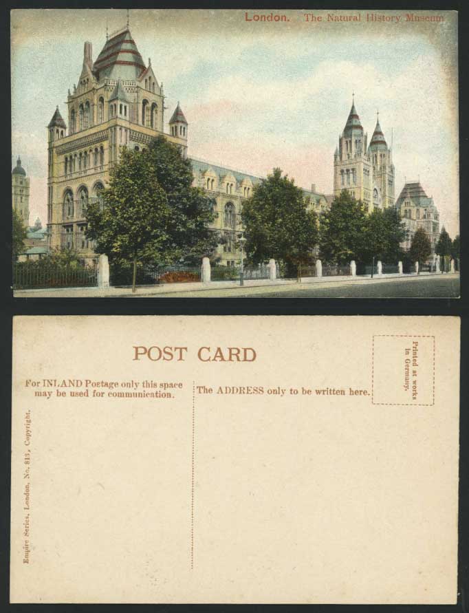 London Old Colour Postcard - THE NATURAL HISTORY MUSEUM