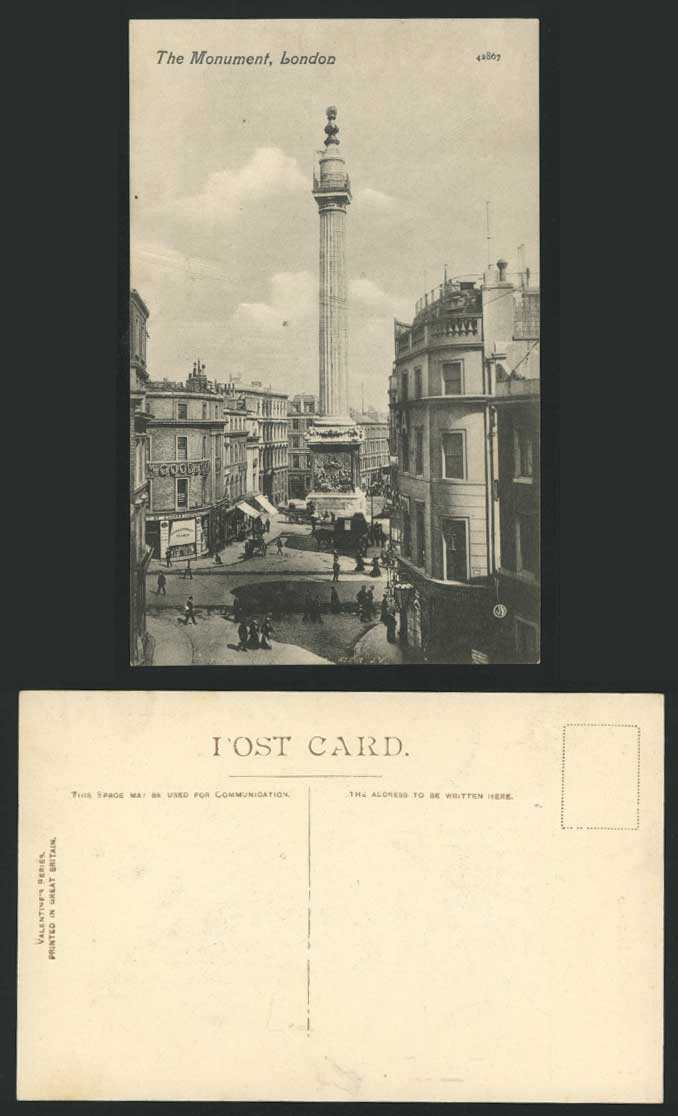 London Old Postcard THE MONUMENT Cooper Cooper & Co. 47