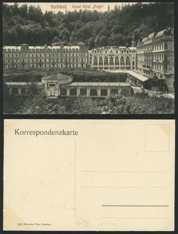 Czechoslovakia KARLSBAD - GRAND HOTEL PUPP Old Postcard
