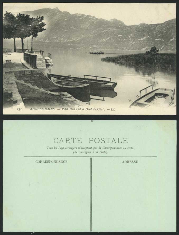 AIX-LES-BAINS Old Postcard Petit Port Col, Dent du Chat