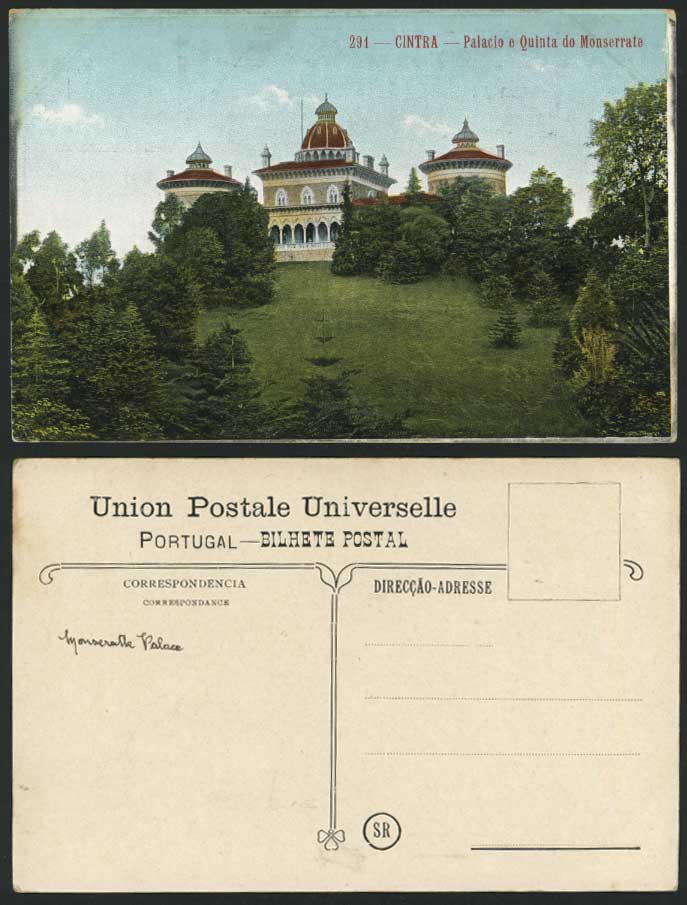 Portugal Old Colour Postcard CINTRA, Palacio Quinta Monserrate