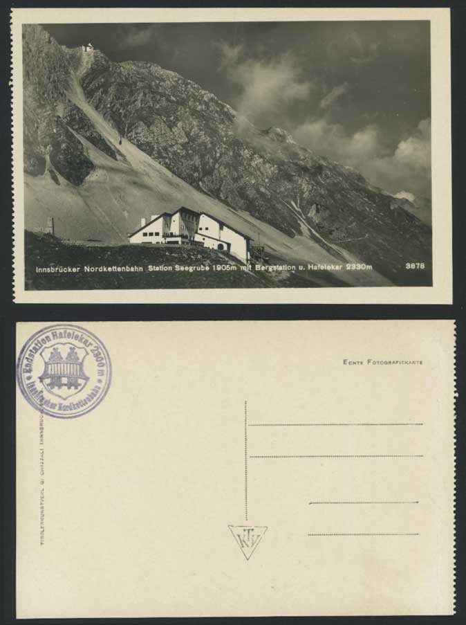 Innsbrucker Nordkettenbahn Station Seegrube Bergstation u Hafelekar Old Postcard