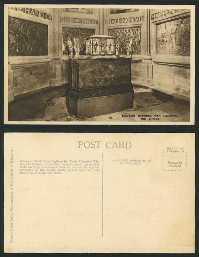 Scottish National War Memorial, The Shrine Old Postcard