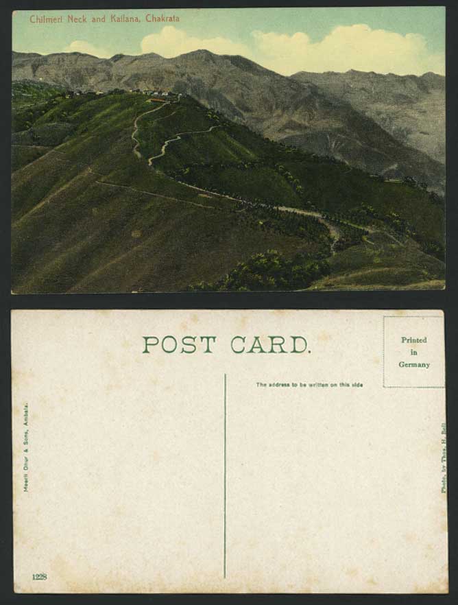 India Old Postcard Chilmeri Neck & Kailana Chakrata - Hills Mountains & Panorama