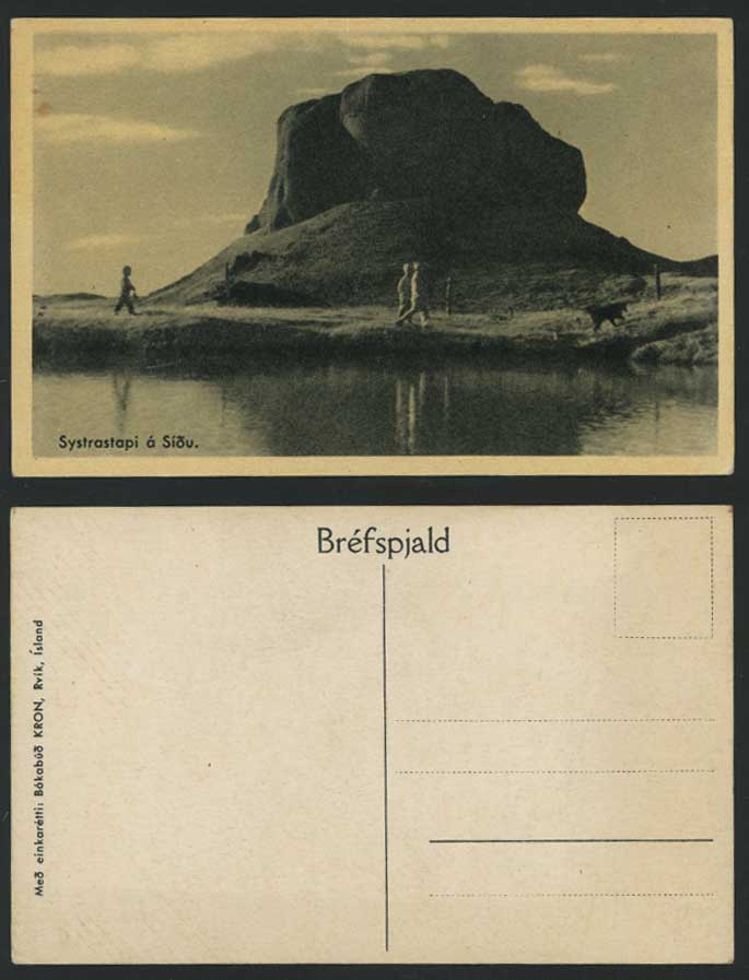 ICELAND Old Postcard Reykjavik Rock, Systrastapi a SIOU