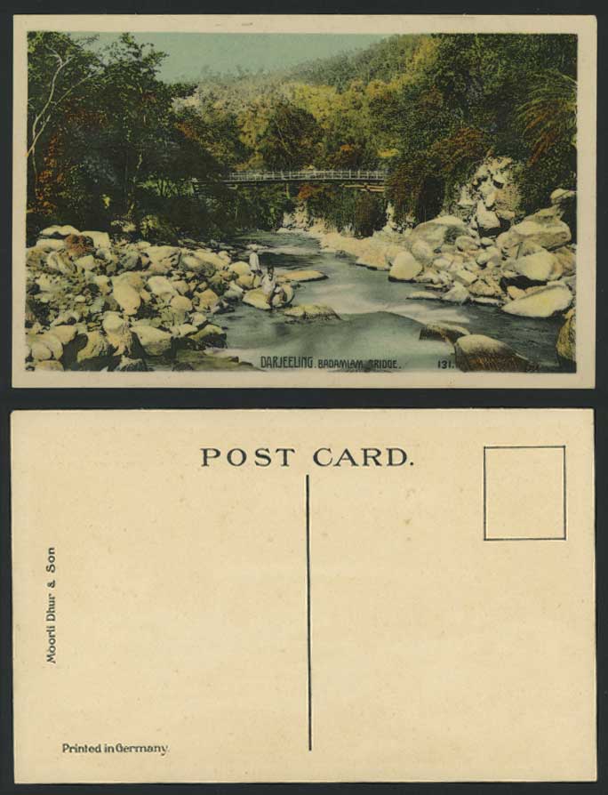 India Old Colour Postcard Darjeeling - Badamlam Bridge