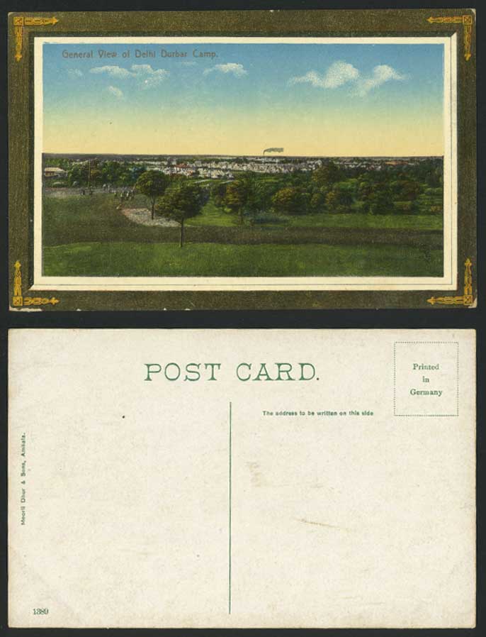 India, Coronation 1911, DELHI, DURBAR CAMP Old Postcard