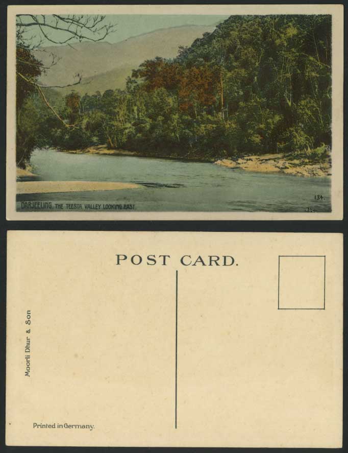 India Old Colour Postcard DARJEELING TEESTA VALLEY East
