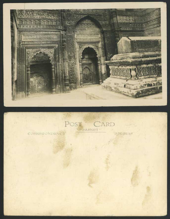 India Old Real Photo Postcard Delhi Shamsuddeen Altamash Tomb, Completed 1215 AD