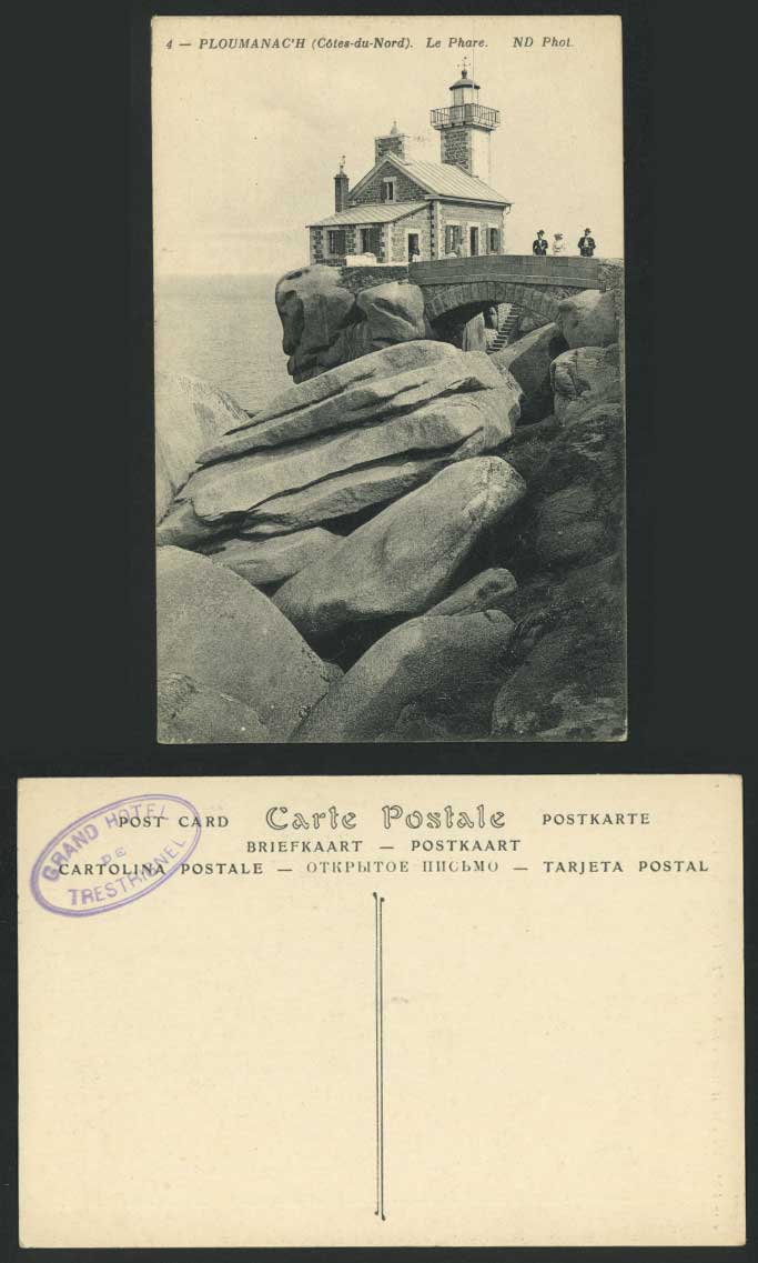 PLOUMANAC'H Cotes-du-Nord Phare Lighthouse Old Postcard