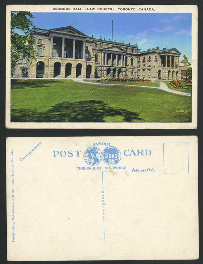 Canada Toront Old Postcard The Osgoode Hall, Law Courts