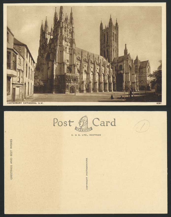 CANTERBURY CATHEDRAL S.W. South West - Kent - England - Old Postcard