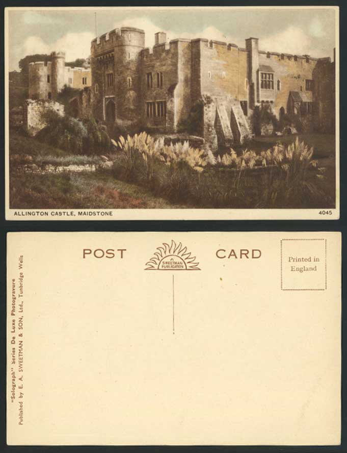 Maidstone ALLINGTON CASTLE Kent Old Colour Postcard Solograph Series EA Sweetman