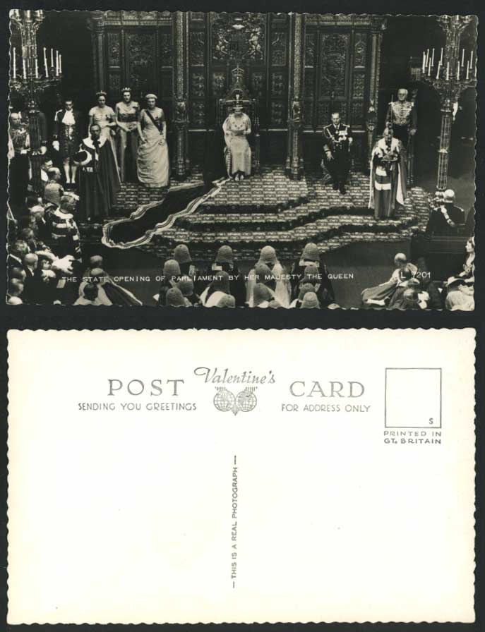 The State Opening of Parliament by Her Majesty The Queen Old Real Photo Postcard