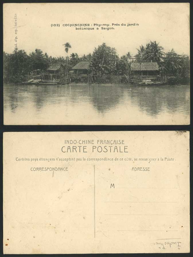 Indo-China Old Postcard Cochinchine, Phy-My near Saigon Botanical Garden Vietnam