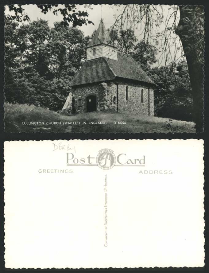 Lullington Church of the Good Shepherd Smallest in England Old Postcard E Sussex