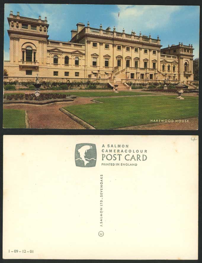 West Yorkshire - The Harewood House - Old Colour Postcard J. Salmon 1-09-12-01