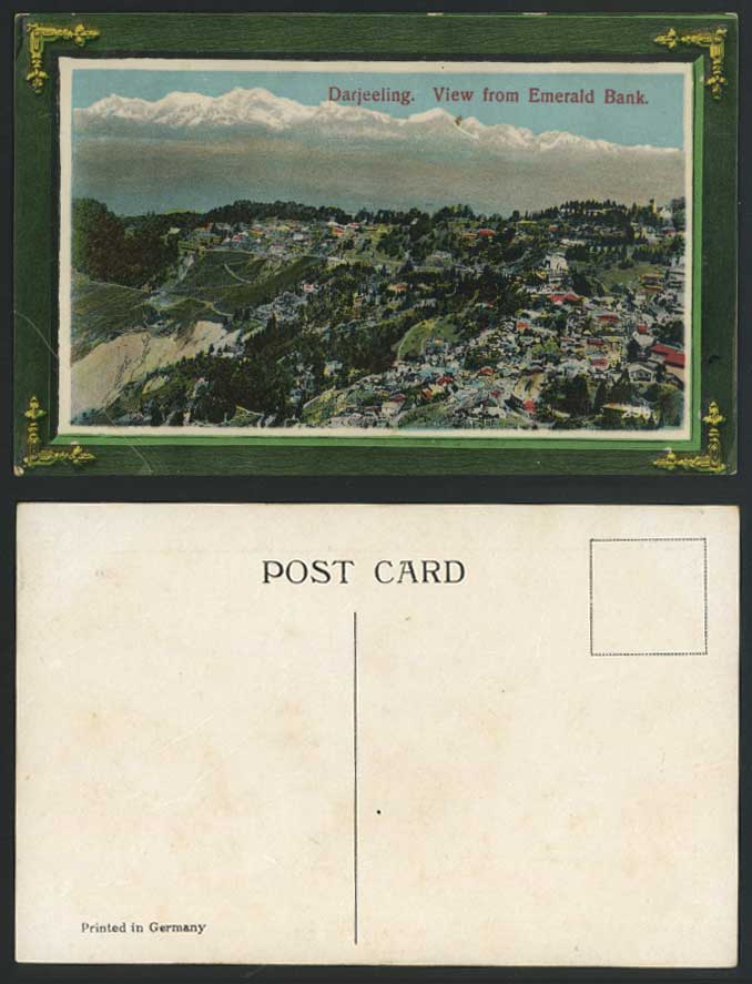 India Old Postcard Darjeeling View from EMERALD BANK Panorama General View