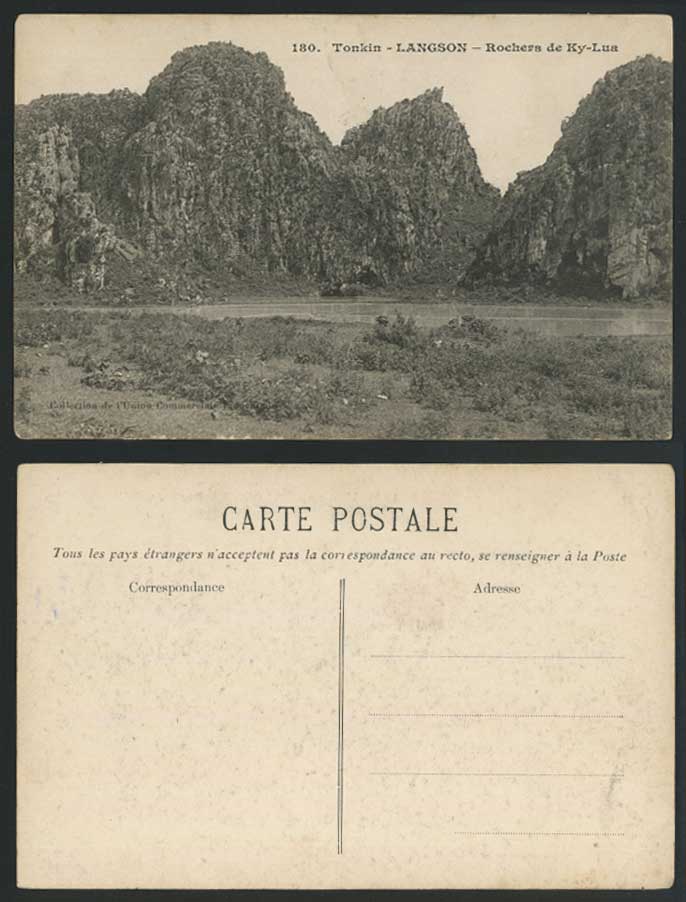 Indo-China Old Postcard Tonkin LANGSON Rochers de KY-LUA Rocks Rock Mts. Vietnam