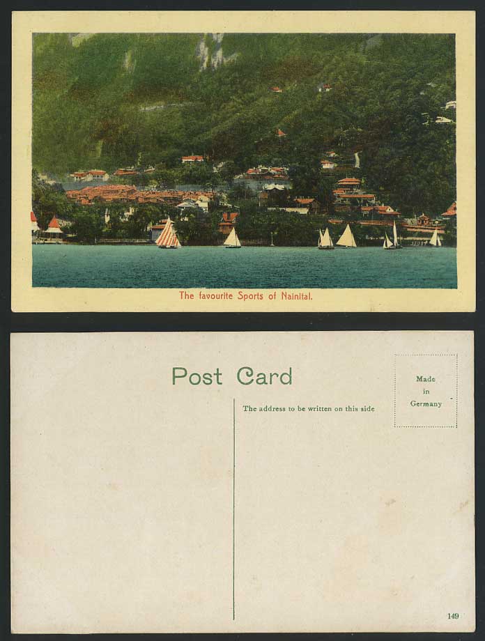 India Old Postcard Yachting Yachts Favourite Sports Nainital Naini-Tal Naini Tal