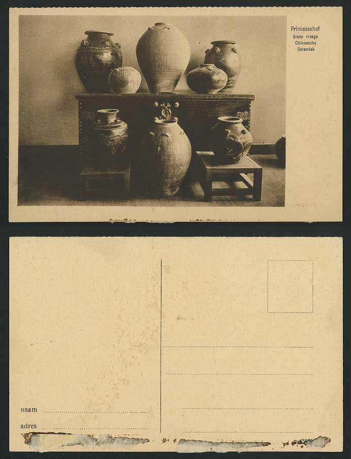 China Early Chinese Ceramics Group Pot Princessehof Ceramics Museum Old Postcard