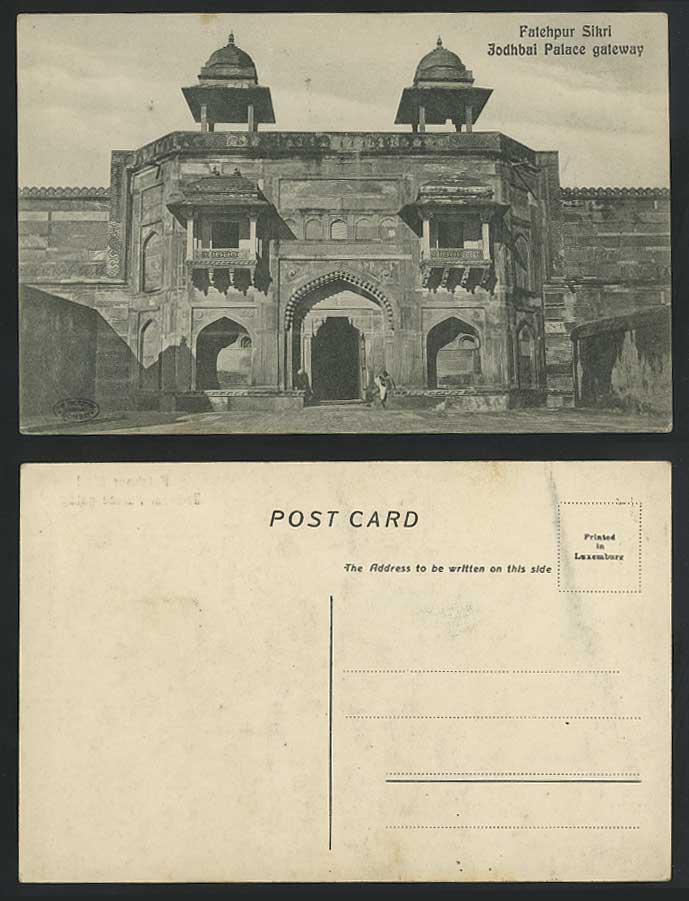India Old Postcard FATEHPUR SIKRI Jodhabai JODHBAI PALACE GATEWAY Gate (British)