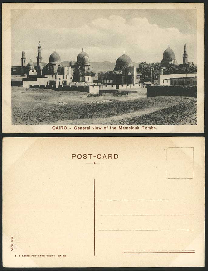 Egypt Old Postcard Cairo, General View of The Mamelouk Tombs, Panorama, Le Caire