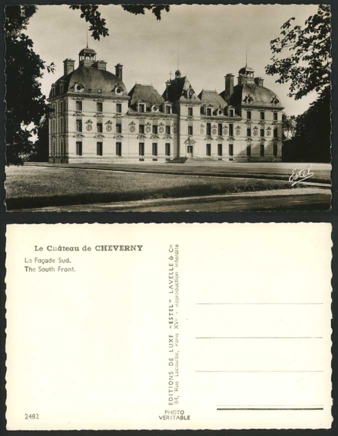 CHATEAU de CHEVERNY The South Front La Facade Sud Old Real Photo Postcard France