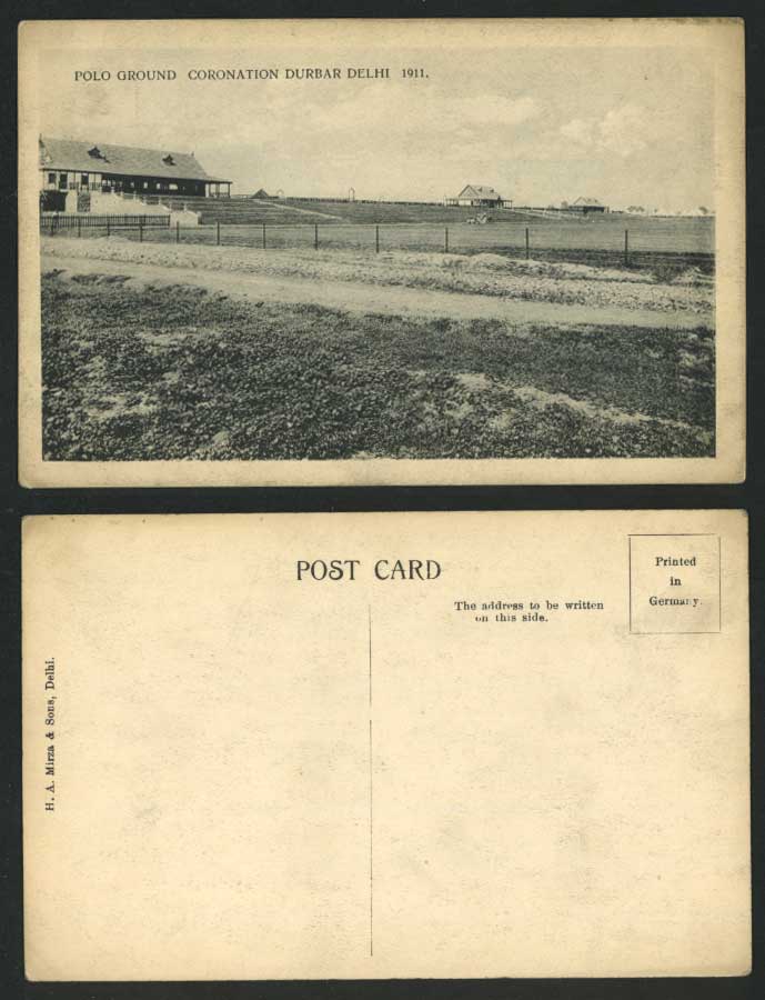 India POLO GROUND 1911 Old Postcard Coronation Durbar Delhi, Sport, General View