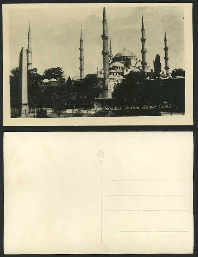 Turkey Sultan Ahmet Camii, Blue Mosque Istanbul Constantinople Old R.P. Postcard