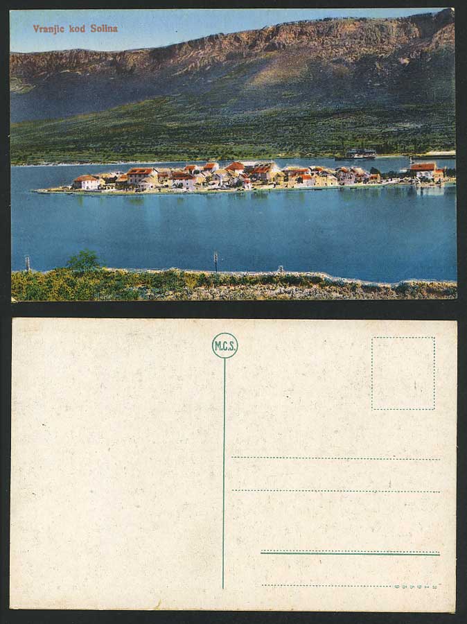 Croatia Vranjic Kod Solina Panorama General View, Yugoslavia Old Colour Postcard