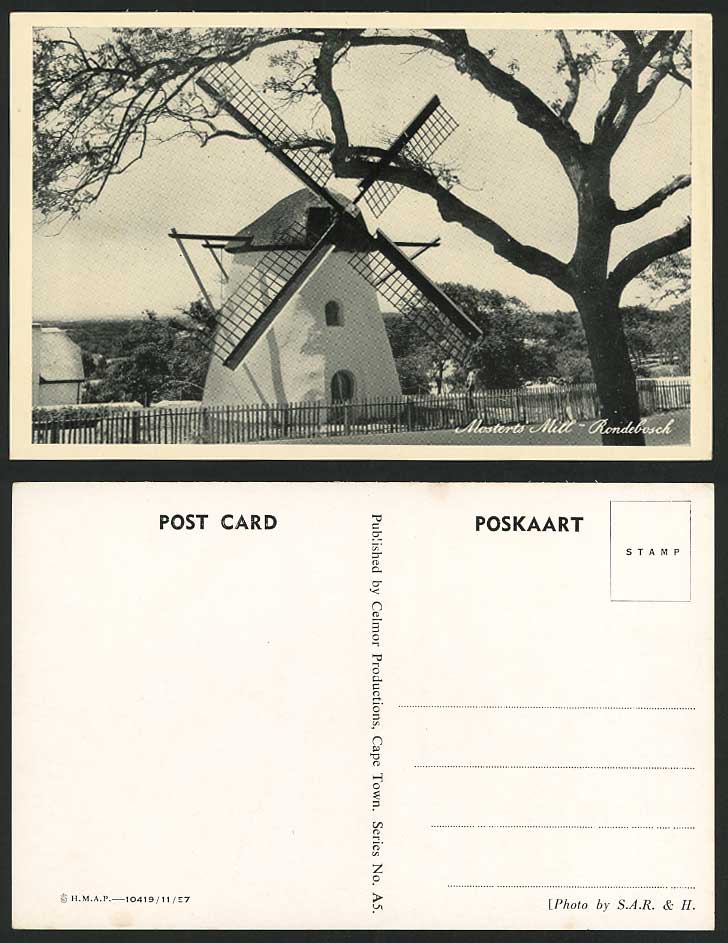 South Africa Old Postcard Mostert's Mill Rondebosch Windmill Suburb of Cape Town