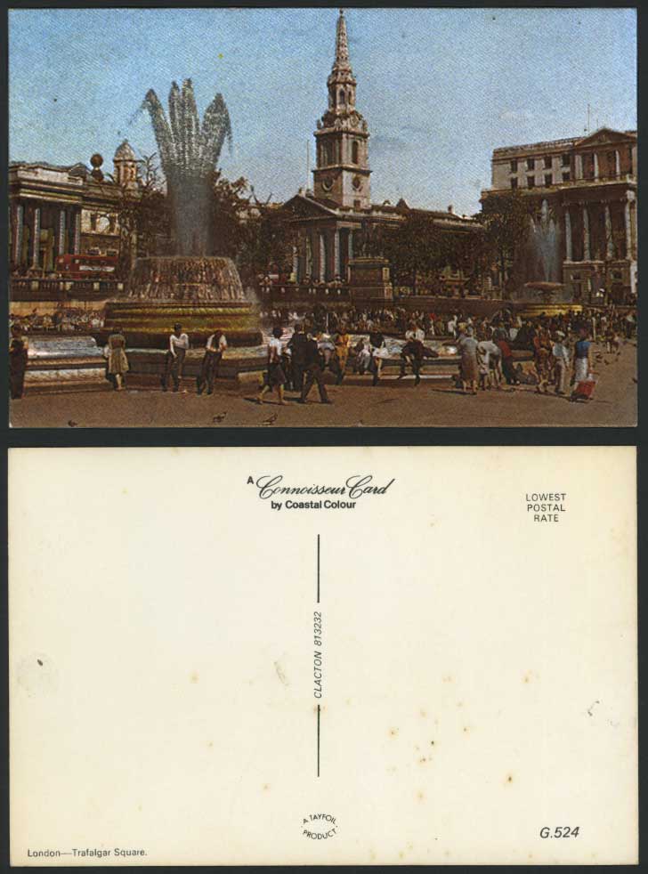 London Fluorescent Postcard Trafalgar Square, Fountains St. Martin-in-the-Fields