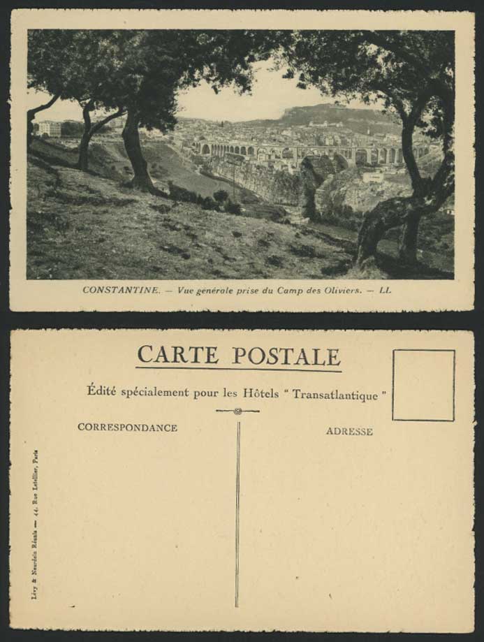 Algeria Old Postcard Constantine Bridge Viaduct General View - Camp des Oliviers