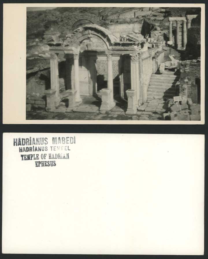 Italy Old Postcard ROME Temple of Hadrian Neptune Ruins, Campus Martius Rom Roma