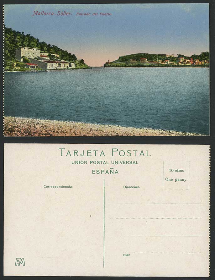 Spain Old Colour Postcard Palma de Mallorca Entrada del Puerto, Harbour Entrance