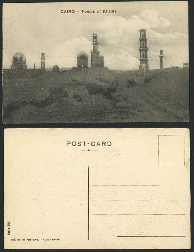 Egypt Old Postcard Cairo TOMB OF KHALIFS Le Caire Tombeaux des Khalifes Panorama