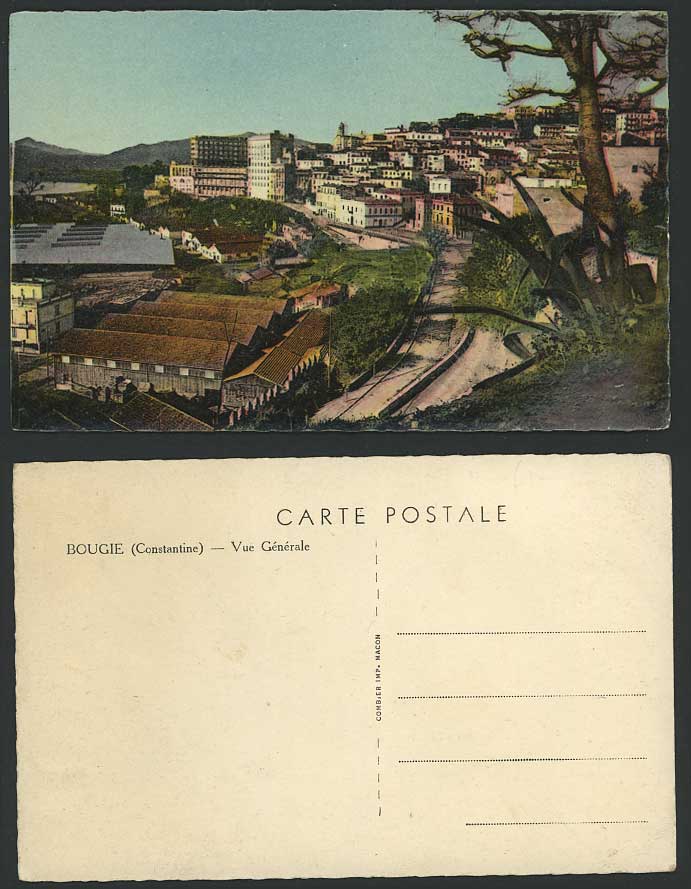 Algeria Old Color Postcard BOUGIE Constantine General View Panorama Vue Generale