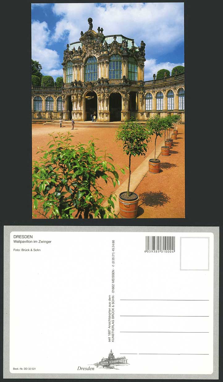 Germany Dresden Wallpavillon im Zwinger Foto Brueck & Sohn Larger Color Postcard