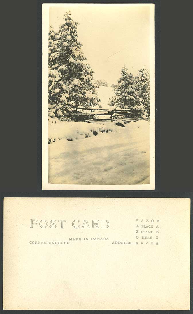 Canada Old Real Photo Postcard Ottawa Ontario Snowy Scene Unidentified Location
