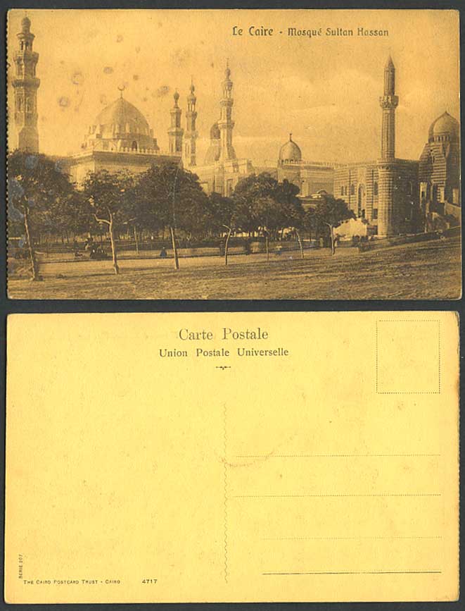 Egypt Old Sepia Postcard Cairo Mosque Sultan Hassan Mosquee Le Caire Towers 207.