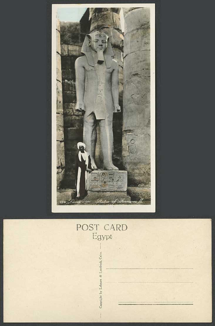 Egypt Old Postcard Temple Statue Rameses II Luxor Louxor Louqsor, Bookmark Style