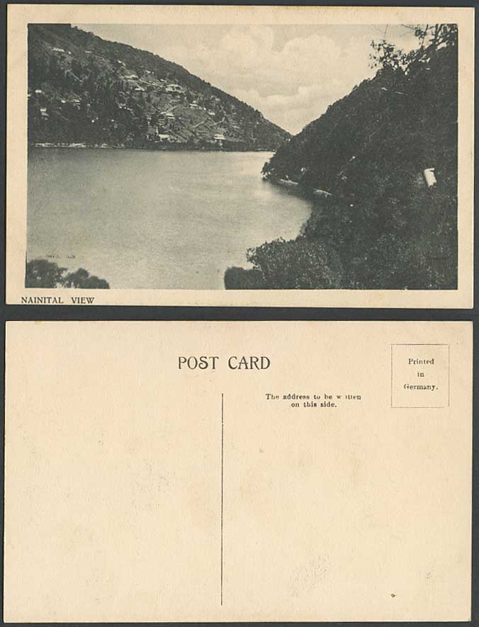 India Old Postcard Naini Tal NAINITAL Naini-Tal Lake View Panorama Hill Mountain