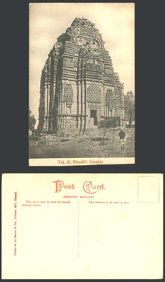 India Old Postcard Teli Ka Mandir Temple, Gwalior Gawalior Fort, Tek. Ki Mundil?