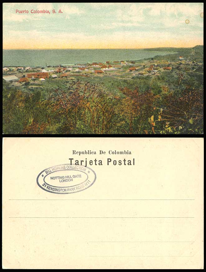 Colombia Puerto Colombia S.A. Panorama, Atlantico Department Old Colour Postcard