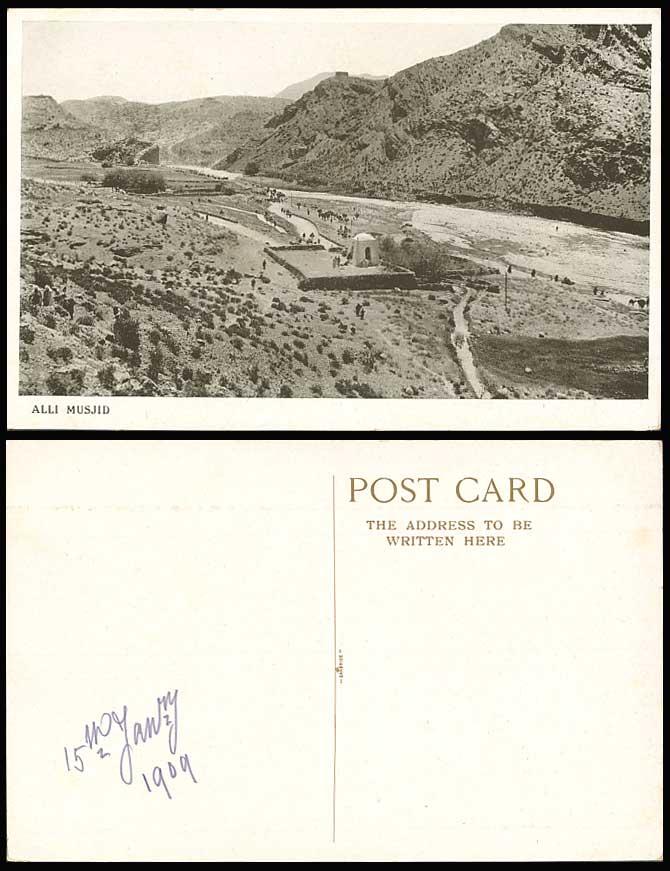 Pakistan 1909 Old Postcard Ali Masjid Alli Musjid Khyber Pass Mountains Rd India