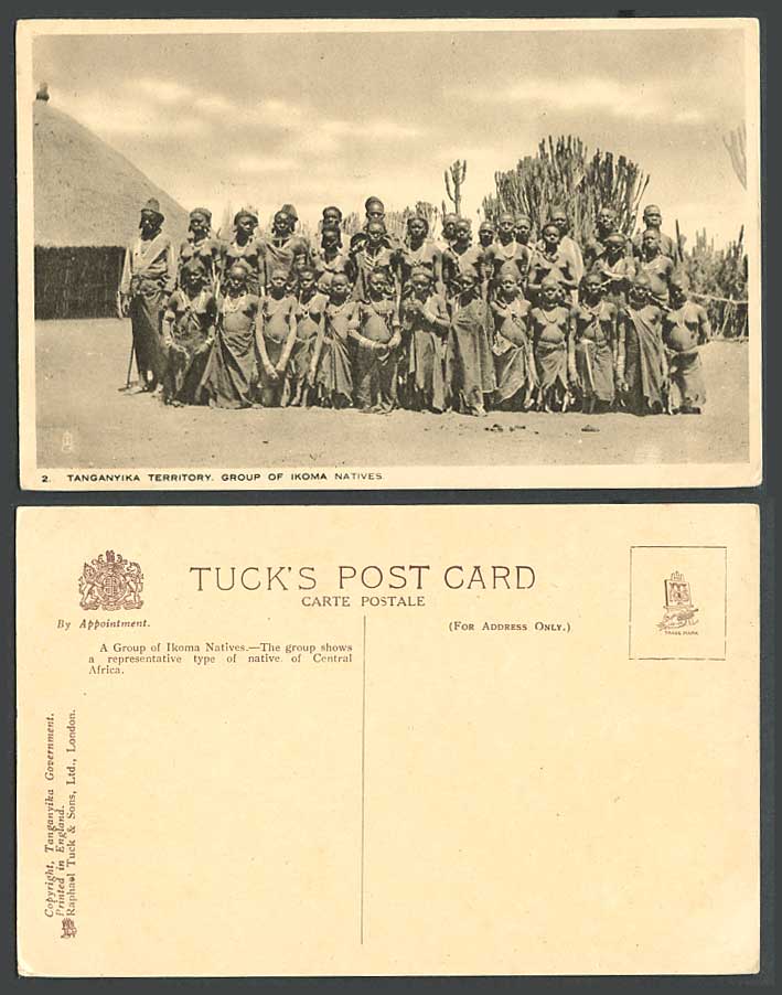 Tanganyika Territory Old Tuck Postcard Group of IKOMA Natives Native Black Women