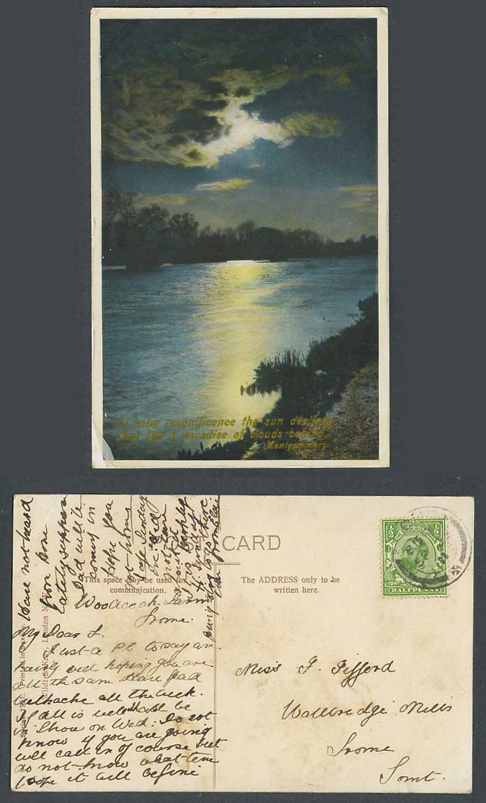 Montgomery, calm magnificence sun declined left paradise cloud 1911 Old Postcard