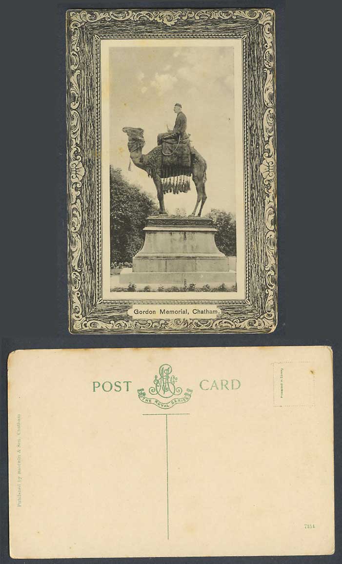 Chatham Kent, Gordon Memorial, Camel Rider Statue Monument Memorial Old Postcard